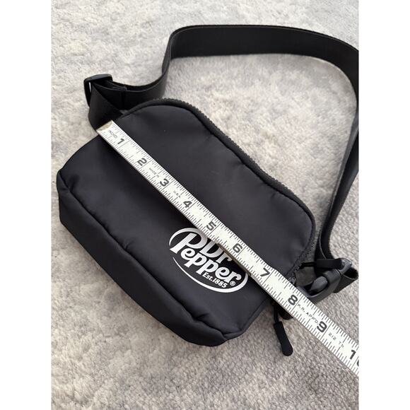 Dr. Pepper Themed Black Nylon Fanny Pack Crossbody Waist Bum Bag Promo - Picture 6 of 8